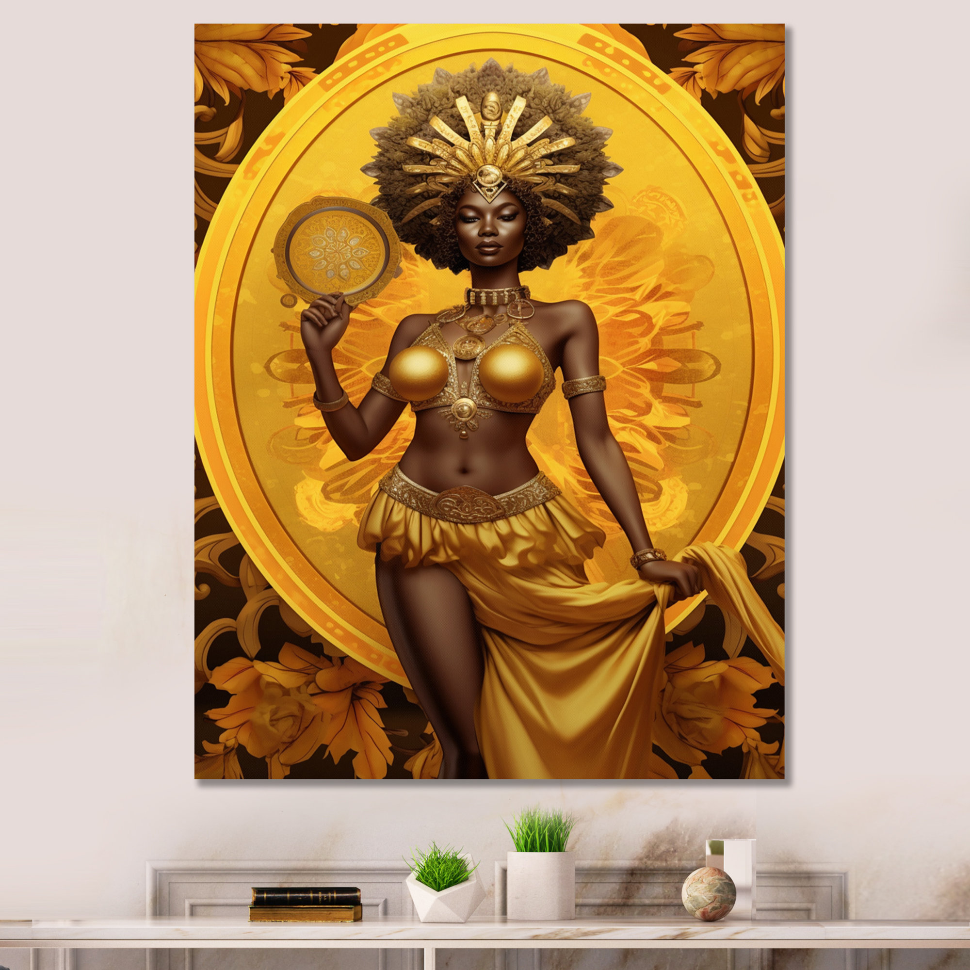 Winston Porter Orisha Oshun With Mirror African Goddess - Woman